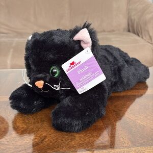 Lying Cat Plush Animal Black Kitten Kitty Valentine Day Way To Celebrate New